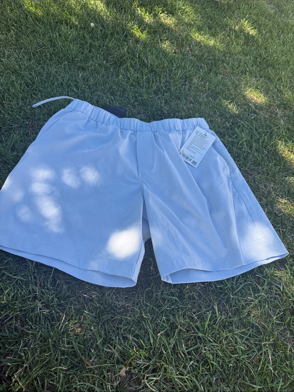 lululemon athletica Light Blue Men's Elastic-Waist Flat Front Shorts